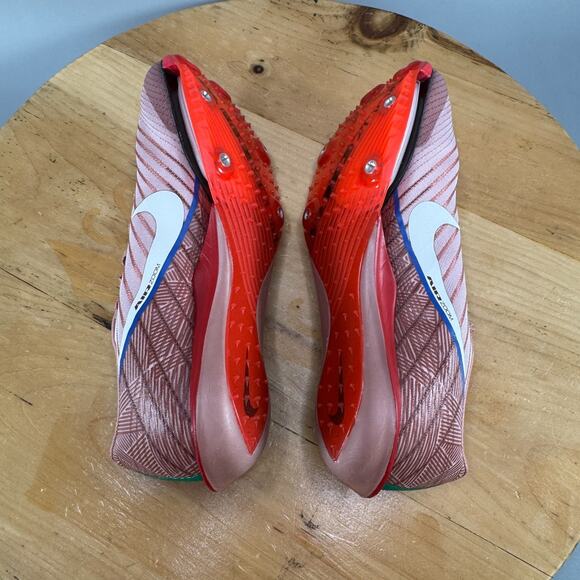 Mens 7 / 8.5W - Nike Air Zoom Maxfly 2 Track Spikes Red Stardust HQ2058-600 NEW - Picture 6 of 10